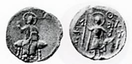 Seal of the Grand Duke of Tver and Vladimir Alexander Mikhailovich with images of Christ the Almighty and St.  Alexander Solunsky.  The beginning  XIV century